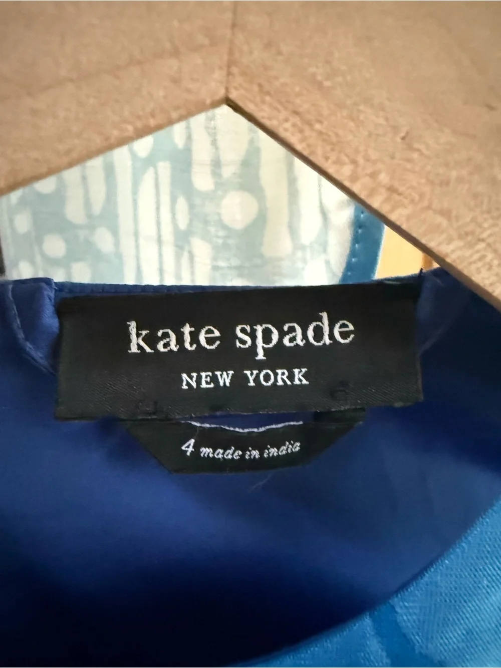 Small Kate Spade Alice Tropical Foliage Bright Blue Floral Brocade Dress - Picture 3 of 14